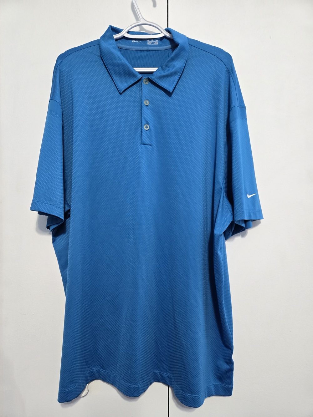 Nike Golf Dri-FIT Polo Mens XXL Blue Stretch Performance Golf Shirt Swoosh